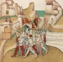 Die Belagerung vom Schloss Hallwyl durch die Berner (nach der Spiezer Chronik von Diebold Schilling)