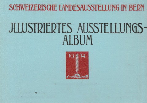 Deckel des Ausstellungsalbums 1914, Originalmasse 25 x 32 cm